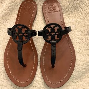 Tory Burch Mini Miller Black Sandal s8.5